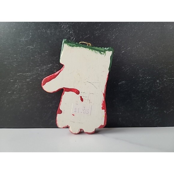 Vintage Ceramic Christmas Mitten Ornament - Picture 7 of 10